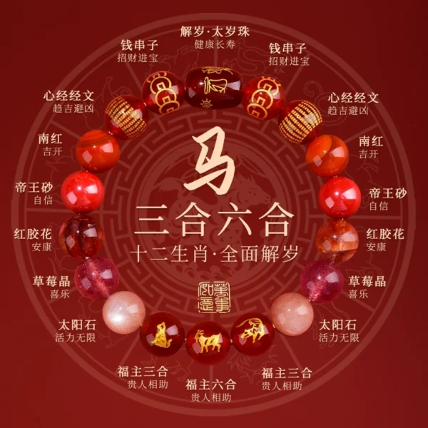 Chinese Zodiac Bracelet - Agate - Image 11