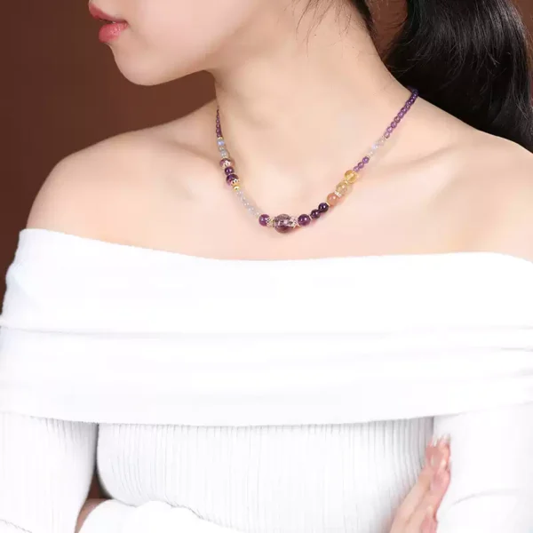 Nine Purple Bracelets-Necklace - Image 2